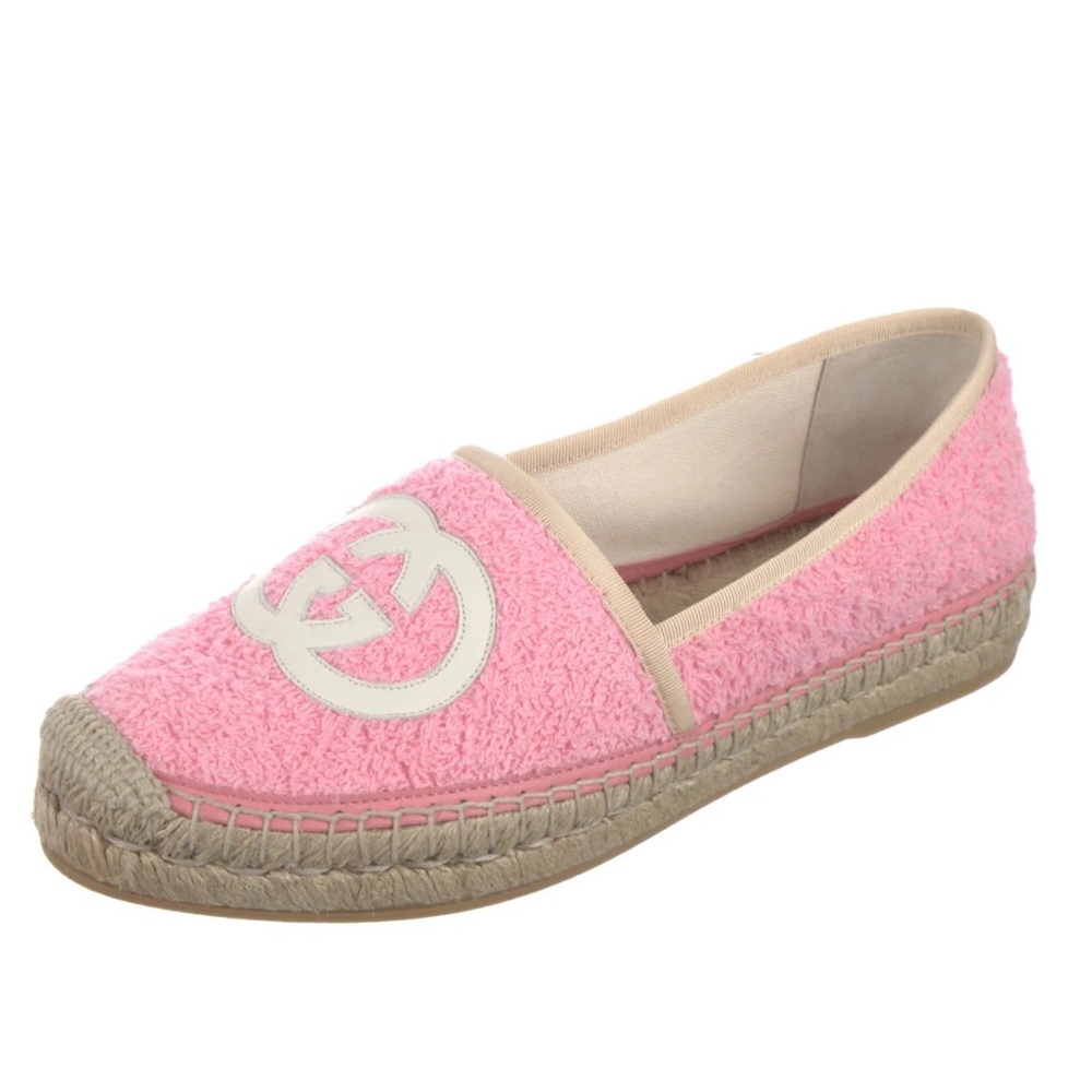 Gucci Interlocking G Terry Cloth Espadrilles EU39 US8.5 Pink; Full inclusion - Picture 15 of 16